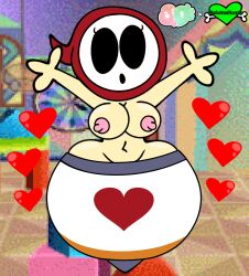 big_ass big_breasts female female_only first_porn_of_character mario_(series) medi_guy_(paper_mario) nintendo nude paper_mario public public_nudity skeletonhearts teasing