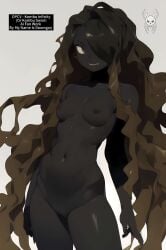 1girls ai_generated black_body female humanoid kombu_infinity long_hair monster_girl mynameisdoomguy naked naked_female one-punch_man plant_girl pseudo_hair seaweed self_upload simple_background small_breasts solo_female solo_focus