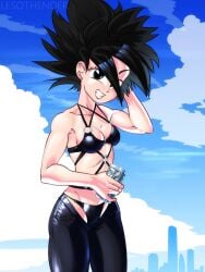 1girls 2021 :d artist_logo artist_name artist_signature beer beer_can bikini bikini_strings black_eyes black_hair black_hair_female caulifla city_background clothed clothed_female clothes clothing cloud clouds cute_face dragon_ball dragon_ball_super female female_focus female_only female_saiyan female_solo fit fit_female hair_over_one_eye holding_beer holding_object holding_soda leather leather_pants leather_straps leather_topwear lesothender looking_at_viewer looking_pleasured lycra muscle muscles muscular muscular_arms muscular_female muscular_thighs saiyan saiyan_girl shiny shiny_body shiny_breasts shiny_clothes shiny_hair shiny_skin sky smile smiling smiling_at_viewer soda soda_can spandex spandex_pants spiky_hair thick thick_body thick_breasts thick_butt thick_hips thick_legs thick_thighs thigh_gap thighs voluptuous voluptuous_female watermark