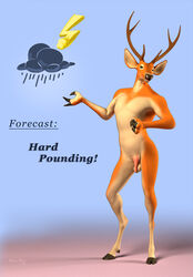 3d antlers balls beastmilk cervid cloud flaccid horn innnuendo male male_only mammal penis solo text