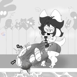 balls big_balls big_penis furry huge_balls huge_cock hyper_penis lattemon lattemon_(character) penis tagme temmie_(undertale) thick_thighs veiny_penis wide_hips