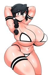 1girls alternate_body_type alternate_breast_size big_ass big_breasts big_butt bikini black_eyes black_hair breasts curvaceous curves curvy curvy_ass curvy_body curvy_female curvy_figure curvy_hips curvy_thighs fanart female female_only hourglass_figure huge_breasts huge_butt huge_thighs large_breasts looking_at_viewer lucia_(scott_malin) maymayuumi original original_character simple_eyes swimsuit swimwear tagme thick thick_ass thick_hips thick_legs thick_thighs thighs tribute