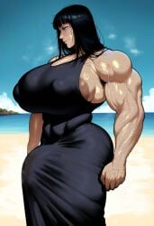 abs ai_generated alternate_body_type areola areola_slip areolae areolae_slip arm_hair armpit_hair armpits ass beach biceps black_dress bulge dress erection erection_under_clothes futa_only futanari gloopai hairy_arms huge_breasts huge_cock large_breasts large_bulge large_penis looking_away messy_hair muscular muscular_arms muscular_futanari muscular_thighs nai_diffusion nico_robin nipple_bulge nipples nipples_visible_through_clothing one_piece outdoors outside penis penis_bulge penis_under_clothes pre-timeskip shiny_skin side_view sideboob solo solo_focus solo_futa steam steaming_body sun sunlight sweat sweatdrop sweating vein veins veiny veiny_arms veiny_muscles