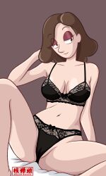 breasts brown_hair female hilda_(series) johanna_(hilda) light-skinned_female light_skin milf navel netflix nuclear_warhead short_hair