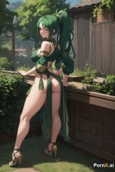 ai_generated ass big_ass big_breasts breasts cute dat_ass green_hair horny large_ass large_breasts long_hair looking_at_viewer ponytail pornx.ai revealing_clothes seductive