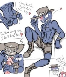 australia_(countryhumans) australian_hat blowjob boots countryhumans english_text gay gay_sex lusty_shadow male_only penis sucking_penis yaoi