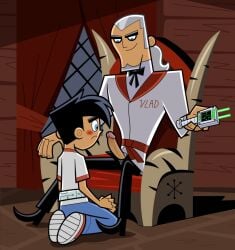 accurate_art_style black_hair blue_eyes captured danny_fenton danny_phantom gay nsfw puffyphantom vlad_masters worst_enemy's yaoi