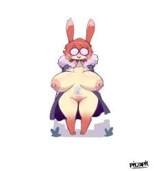 1girls areolae aurora_(league_of_legends) big_areola big_breasts breasts breasts_bigger_than_head bunny_ears curvaceous curvy curvy_figure female female_only free_use glasses hairy_pussy hi_res huge_breasts league_of_legends nipple_piercing pierced_nipples piercing piercings pixzapix pubic_hair solo solo_female steam steamy_breath sticky_note thick_thighs vastaya voluptuous voluptuous_female white_background