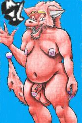 anthro areola biped circumcised dragon flaccid fur genitals gesture glans hi_res humanoid_genitalia humanoid_penis male male_anthro marthan_crowl_(artist) moobs mythological_creature mythological_scalie mythology nipples overweight overweight_anthro overweight_male penis red_body red_fur scalie slightly_chubby slightly_chubby_anthro slightly_chubby_male solo vein veiny_penis waving