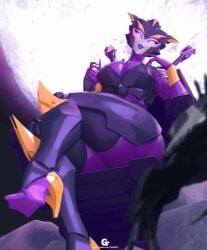 1girls airachnid alien alien_girl big_breasts female purple_body robot robot_girl robot_humanoid solo thick_thighs transformers transformers_prime trawert