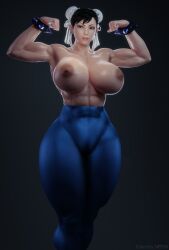 1girls 3d abs ai_assisted ai_generated biceps big_areola big_ass big_breasts big_butt big_nipples big_thighs black_hair blue_jeans chun-li female huge_ass huge_breasts huge_butt huge_nipples huge_thighs light_skin mature_female milf socks street_fighter strong third-party_edit voluptuous voluptuous_female zzzxxxccc