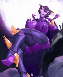 1girls airachnid alien alien_girl big_breasts female purple_body robot robot_girl robot_humanoid thick_thighs transformers transformers_prime trawert