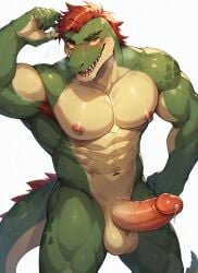 1boy 1male 2024 abs ai_generated alligator alligatorid anthro anthro_focus anthro_only anthro_solo armpit_hair armpits balls beefy claws cock crocodile crocodilian crocodylid erect_penis erection fangs finger_claws five_nights_at_freddy's five_nights_at_freddy's:_security_breach foreskin foreskin_folds glans hair hairy_armpits humanoid_genitalia humanoid_penis long_tail looking_at_viewer male male_anthro male_focus male_only mohawk mohawk_(hairstyle) montgomery_gator_(fnaf) muscle muscles muscular muscular_anthro muscular_male navel nipple_piercing nipples pecs pectorals penile penis penis_out pierced_nipples piercing piercings reptile reptile_humanoid retracted_foreskin scales scalie scalie_humanoid scottgames sharp_teeth short_hair smile smiley_face smiling smiling_at_viewer solo solo_anthro solo_focus solo_in_panel solo_male solo_male spikes spikes_(anatomy) steam steaming_body steamy_breath steel_wool_studios sweatdrop sweaty_body tail testicles vein veiny_penis