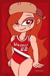 1girls basketball_jersey bikini female female_only gravity_falls jersey red_hair solo straight_hair wendy_corduroy