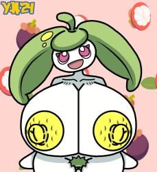 game_freak generation_7_pokemon hairy_pussy huge_breasts nintendo plant pokemon pokemon_(species) shortstack steenee