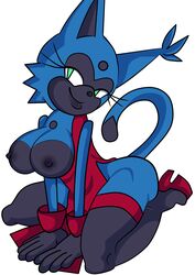 absurd_res anthro big_breasts breasts clothing fan_character felid feline female footwear hi_res high_heels huge_breasts legwear mammal nipples presenting presenting_breasts saltwatertoffee shoes solo sonic_(series) stockings water_the_cat