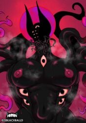 alien alien_boy dark_skin eldritch_abomination eldritch_horror huge_nipples man_boobs moobs nightmare_fuel saliva steaming_body sweaty the_apostle_(zeblackballd) ze_blackball.d zeblackballd_(artist)