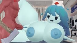 1boy 1girls 3d axe bed big_breasts big_penis dra111_(artist) dragon316 female ghost_girl male male/female nurse nurse_cap sex source_filmmaker spooky's_house_of_jump_scares spooky_(shojs) thick_thighs