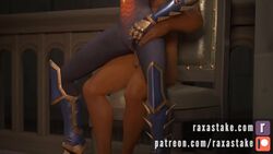 3d alternate_costume animated blizzard_entertainment dragon_symmetra female foreskin human_on_anthro male overwatch penis pussy raxastake reverse_cowgirl_position sex sound symmetra tan-skinned_male uncut vaginal_penetration video x-ray