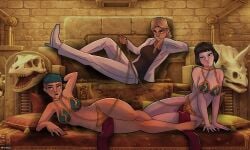 brooklynn_(jurassic_world) dominant_female domination jurassic_world jurassic_world_chaos_theory princess_leia_organa_(cosplay) slave_bikini slave_girl soyona_santos the_handler yuri
