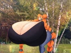 hyper_breasts outdoors riley_moore_(artist) rilli_oshina tagme
