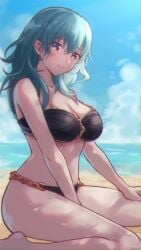 blue_eyes blue_hair breasts byleth_(female)_(fire_emblem) byleth_(fire_emblem) byleth_(fire_emblem)_(female) female female_only fire_emblem fire_emblem:_three_houses kwessbsp nintendo solo