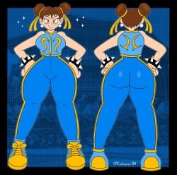 1girls ass breasts capcom chun-li female female_only fully_clothed hands_on_hips koekeeper99 looking_at_viewer solo solo_female standing street_fighter