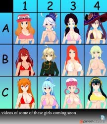 12girls 6+girls aqua_(konosuba) aqua_hair asuka_langley_sohryu black_hair blue_eyes blue_hair cute dragon_ball dragon_ball_z eris_greyrat female fringe furina_(genshin_impact) genshin_impact ginger green_eyes green_hair kono_subarashii_sekai_ni_shukufuku_wo! kushina_uzumaki light-skinned_female long_hair looking_at_viewer medium_hair mona_(genshin_impact) mushoku_tensei naruto naruto_(series) neon_genesis_evangelion nurse_joy orange_hair pale-skinned_female pink_hair pokemon purple_hair red_eyes red_hair redhead rimurux serena_(pokemon) short_hair spy_x_family tanya_degurechaff teenager twintails videl white_hair yor_briar youjo_senki