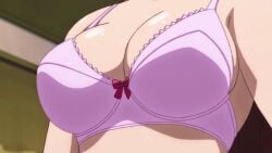 1boy 1boy1girl 1girls animated animated big_breasts blush bra breast_grab breast_squeeze breasts brown_hair brown_hair female female_focus fondling fondling_breast groping groping_breasts groping_from_behind heavens_lost_property huge_breasts lingerie mitsuki_sohara molestation no_sound official_art sakurai_tomoki shocked shocked_expression sora_no_otoshimono