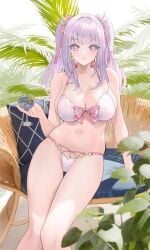 1girls absurd_res absurdres adult adult_female arm_support azur_lane bare_arms bare_belly bare_calves bare_chest bare_hands bare_hips bare_knees bare_legs bare_midriff bare_navel bare_shoulders bare_skin bare_thighs belly belly_button bikini bikini_bottom bikini_only bikini_top breasts busty busty_female busty_girl calves cirilla_lin cleavage cleft_of_venus cocktail collarbone dot_nose exposed exposed_arms exposed_belly exposed_legs exposed_midriff exposed_shoulders exposed_thighs female female_focus female_only fingernails fingers grin groin hair_ornament hair_ornaments hair_ribbon high_resolution highres hourglass_figure knees knees_together large_breasts lean_body lean_figure legs legs_together light-skinned_female light_skin long_hair looking_at_viewer mature mature_female narrow_waist navel parted_lips pink_hair_ribbon pink_ribbon plymouth_(azur_lane) plymouth_(heart-throbbing_refreshment)_(azur_lane) purple_eyebrows purple_eyes purple_eyes_female purple_hair purple_hair_female ribbon royal_navy_(azur_lane) shoulders silver_hair silver_hair_female sitting slender_body slender_waist slim_girl slim_waist smile smiley_face smiling smiling_at_viewer solo string_bikini swimsuit swimwear thick_thighs thighs thin_waist twintails twintails_(hairstyle) upper_body v-line white_bikini white_bikini_bottom white_bikini_only white_bikini_top white_string_bikini white_swimsuit white_swimwear wide_hips