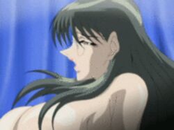 animated animated_gif bouncing_breasts chuuzenji_kirika closed_eyes erect_nipples glasses in_no_houteishiki moaning screencap screenshot