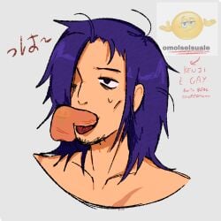 2boys blowjob brawl_stars doodle gay hair_over_one_eye head_only homosexual japanese kenji_(brawl_stars) koakoo long_hair male_only meme muscular_male penis saliva scars tongue_out yaoi