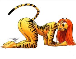 ass catgirl female marvel marvel_comics scott_dalrymple tiger_tail tigra