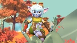 footjob hexmakiac league_of_legends league_of_legends:_wild_rift tristana yordle yordle_on_human