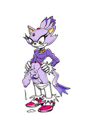 1futa anthro artist_request balls ballsack blaze_the_cat body_fur cat cum cum_drip dickgirl feline foreskin foreskin_overhang furry futa_only futanari half-erect intersex long_foreskin mammal pants_down penis purple_fur scrotum shirt_up solo sonic_(series) straight_hair tail tail_tuft testicles toony uncircumcised uncut unretracted_foreskin veiny_penis yellow_eyes