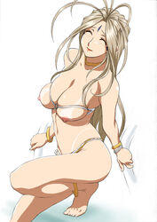 1girls belldandy big_breasts breasts female goddess joy_division large_breasts long_hair oh_my_goddess! pale-skinned_female pale_skin solo swimsuit tanline thick_thighs wide_hips