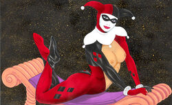 batman_(series) breasts dc dc_comics female harley_quinn harley_quinn_(classic) human tagme white_facepaint