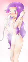 breasts color female female_only humanized mismagius nude pokemon pokemon_(species) purple_hair solo standing tagme