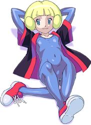 blonde_hair cameltoe clothes color female female_only frontier_brain greta_(pokemon) hair human pokemon solo tagme