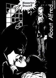 2004 alfred_pennyworth barbara_gordon batgirl batman batman_(series) dc_comics monochrome pat