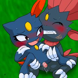 blush color cum female feral fur insertion interspecies male nude penis pokemon pokemon_(species) sex sitting sneasel straight tagme weavile
