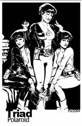 2004 belt dc duo_damsel female footwear handwear humanoid jumpsuit legion_of_superheroes luornu_durgo pat_(artist) triad triplicate_girl