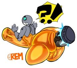 anal anal_insertion big_ass big_ass_(male) big_butt huge_ass huge_butt male male_only non-human non-human_only rem_(oc) remiman robot toony