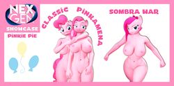 2019 3d absurd_res alternate_hairstyle anthro blue_eyes breasts equid equine female friendship_is_magic hasbro hentype hi_res horse hug looking_at_viewer mammal my_little_pony nexgen nipples nude pinkamena_(mlp) pinkie_pie_(mlp) pony pose pussy source_filmmaker straight_hair