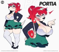 anthro big_breasts breasts canine chromapan cleavage female furry huge_breasts tagme thick_thighs wide_hips