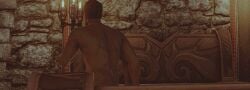 2boys 3d 3d_model animated animation ass back_muscles bara bed bedroom biceps black_hair candle candlelight candles completely_nude dark-skinned_male dark_hair dark_skin dorian_pavus dragon_age dragon_age_inquisition duo gay gay_male gif human human_only inquisitor_(dragon_age) kissing light-skinned_male light_skin mage male male/male male_only medieval muscles muscular muscular_male naked naked_male nude nude_male on_bed stone_wall video_games yaoi