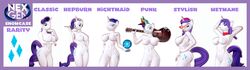 2019 3d absurd_res anthro anthrofied areola beret big_breasts breasts cigarette cigarette_holder clothing equid eyewear female friendship_is_magic glasses guitar hat headgear headwear hentype hi_res horn jewelry mammal musical_instrument my_little_pony necklace nexgen nipples nude pussy raripunk rarity_(mlp) source_filmmaker straight_hair unicorn