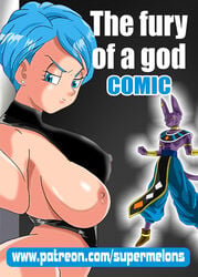 angry beerus breasts bulma_briefs comic cover dragon_ball dragon_ball_super dragon_ball_z female leather male prisoner super_melons the_fury_of_a_god_(supermelons) upset