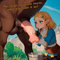 ai_generated animal_penis cannonfeather clothing cum handjob horse horse_penis horsecock interspecies penis_awe princess_zelda tears_of_the_kingdom the_legend_of_zelda uncensored zelda_(tears_of_the_kingdom) zoophilia