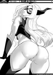 ass black_and_white bodysuit cameltoe female_only kerasu mount_lady my_hero_academia ricegnat superheroine tagme yuu_takeyama